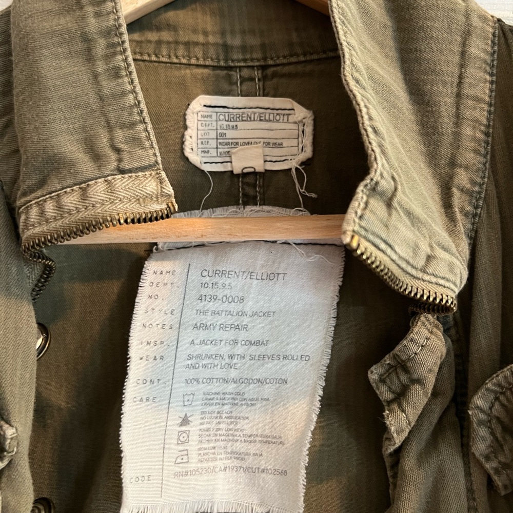 Current Elliot Army Light Zip Up Jacket. - image 6